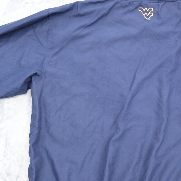 West Virginia Mountaineers Jacket Mens XL Blue Pro Player VNeck Pocket Pullover - Picture 13 of 16
